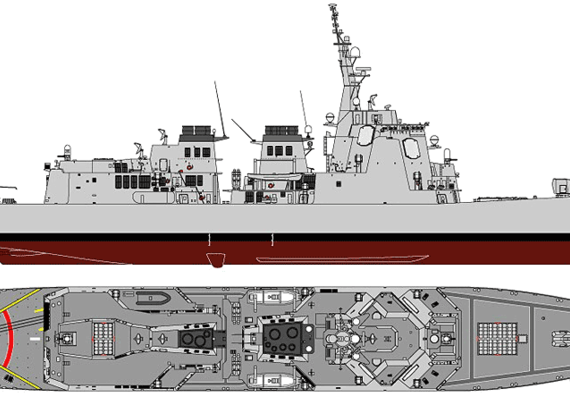 Ship JMSDF Ashigara DDG-178 [Destroyer] - drawings, dimensions, figures